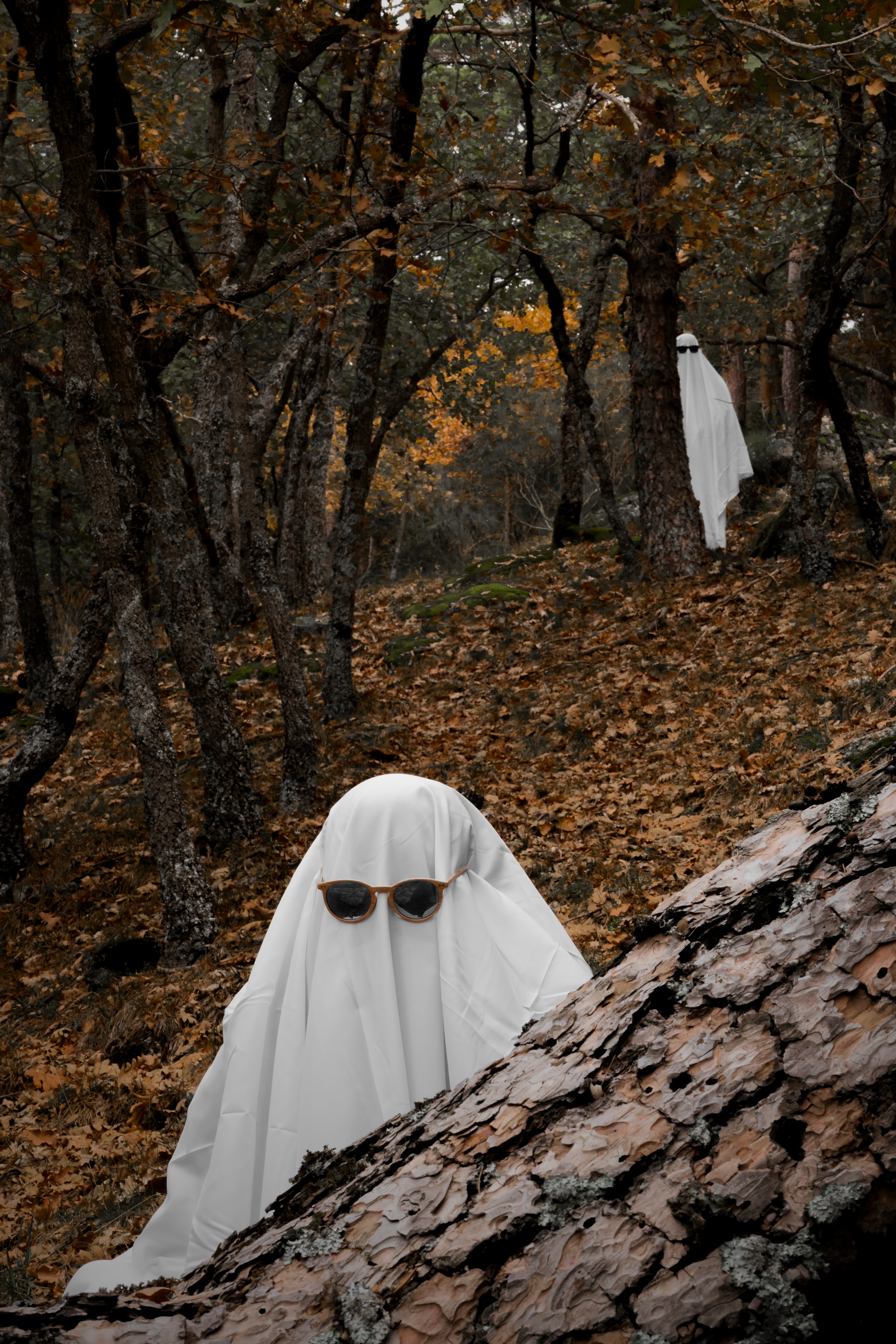 Fotografía de Halloween en Cercedilla. Blur Vision Media se disfraza de fantasmas